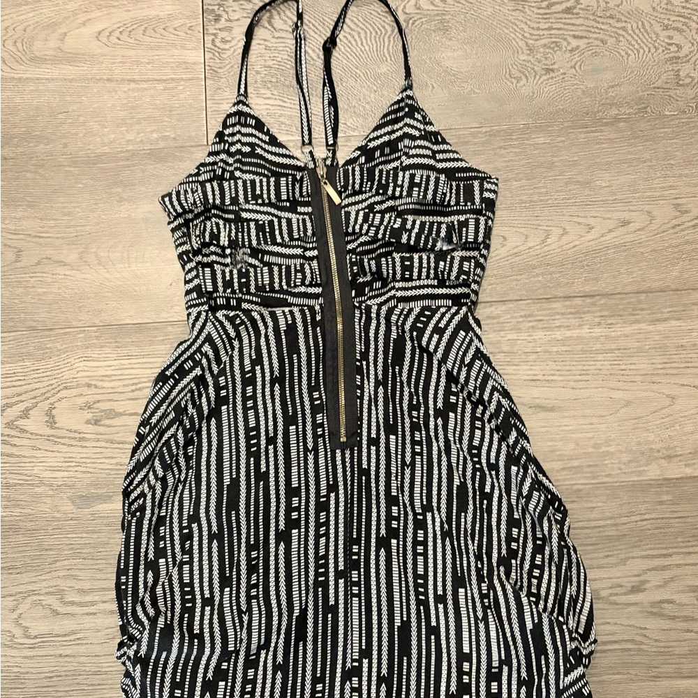 Akira Small Black and White Mini Dress